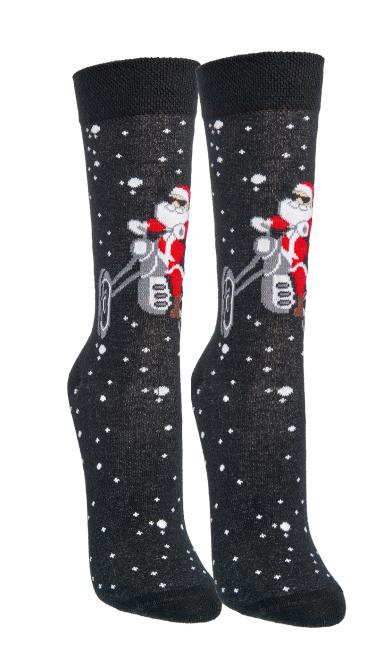 2 Paar TippTexx 24 lustige Weihnachts-Socken Rocking Christmas