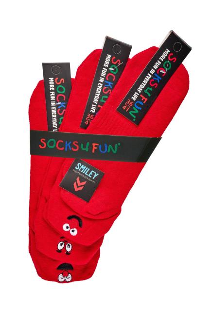 3 Paar TippTexx 24 Sneakersocken mit Smiley Fersen-Stick