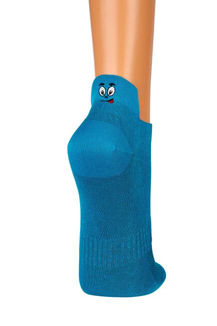 3 Paar TippTexx 24 Sneakersocken mit Smiley Fersen-Stick