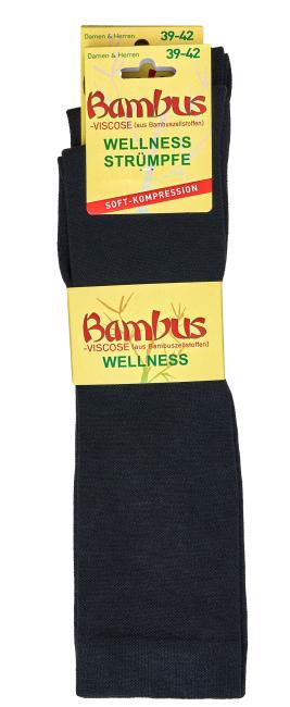 2 Paar TippTexx 24 Bambus Stützkniestrümpfe Soft-Touch