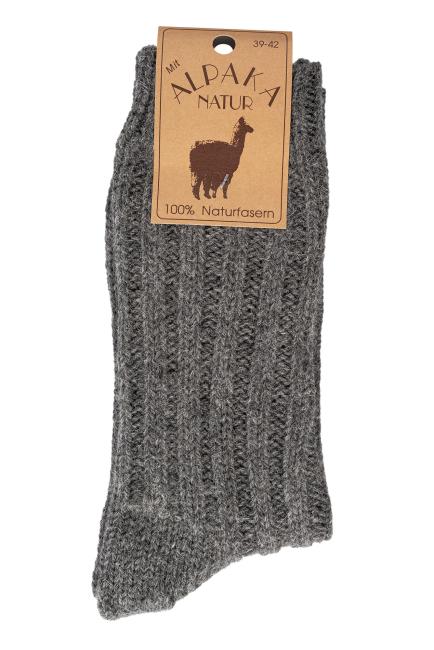 2 Paar TippTexx 24 100% Wollsocken mit Alpakawolle NATUR PUR