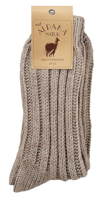 2 Paar TippTexx 24 superweiche Wollsocken mit Alpaka für Damen & Herren