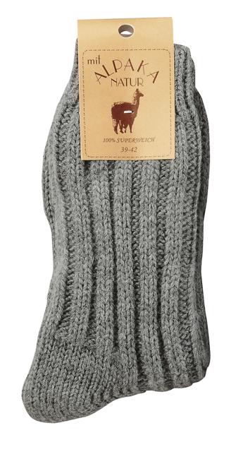 2 Paar TippTexx 24 superweiche Wollsocken mit Alpaka für Damen & Herren