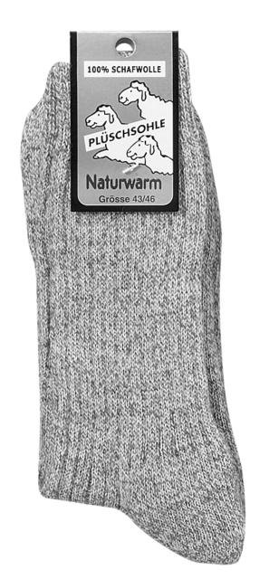 3 Paar TippTexx 24 Wollsocken 100% Wolle ohne Gummidruck