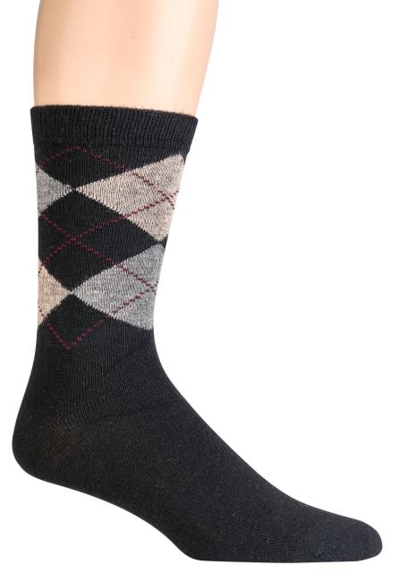 6 Paar TippTexx 24 warme Alpaka-Socken im Karo-Design