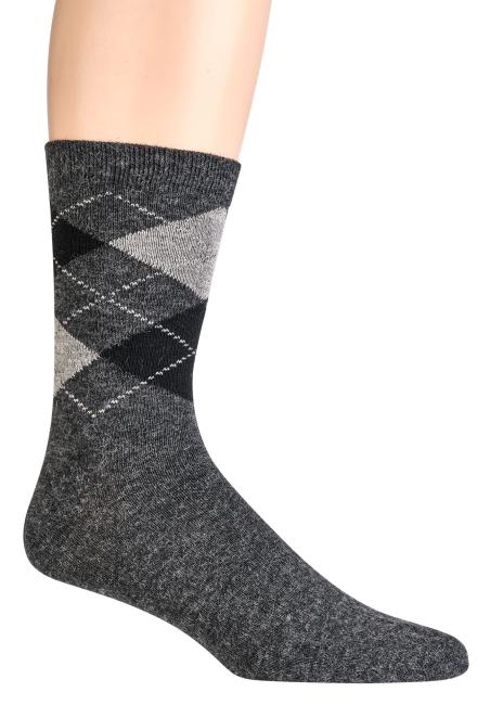 6 Paar TippTexx 24 warme Alpaka-Socken im Karo-Design