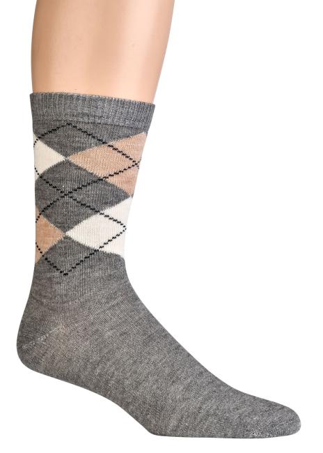 6 Paar TippTexx 24 warme Alpaka-Socken im Karo-Design