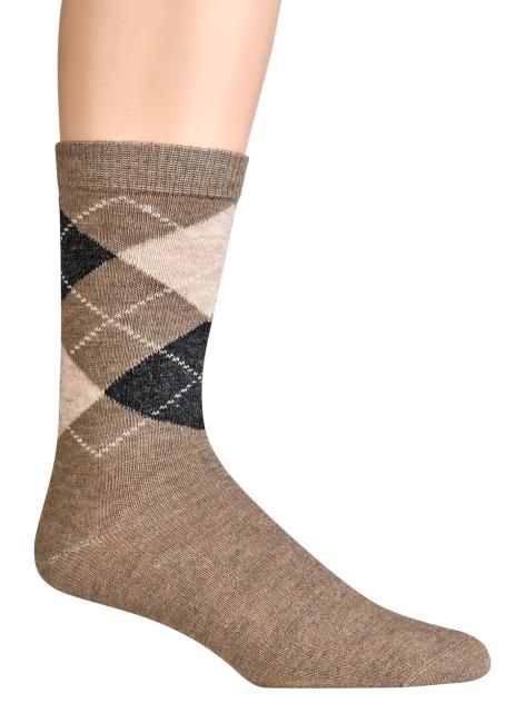 6 Paar TippTexx 24 warme Alpaka-Socken im Karo-Design