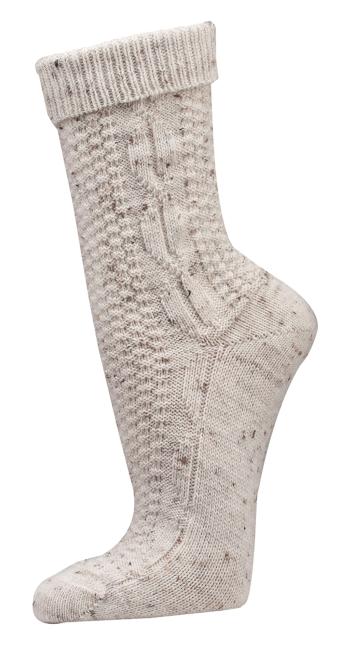 2 Paar TippTexx 24 Trachtensocken "Tweedgarn" mit extralangem Schaft