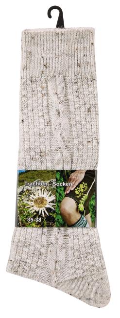 2 Paar TippTexx 24 Trachtensocken "Tweedgarn" mit extralangem Schaft