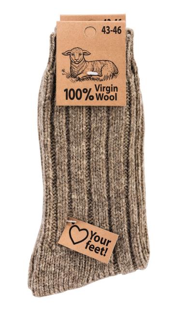 2 Paar TippTexx 24 warme Wollsocken 100% Virgin Wool