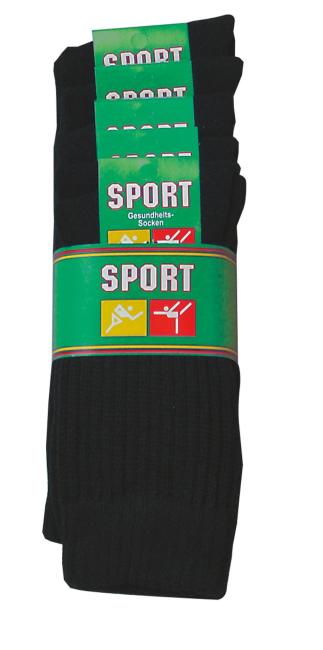 10 Paar TippTexx 24 Sportsocken schwarz mit Komfortbund, für Herren & Damen
