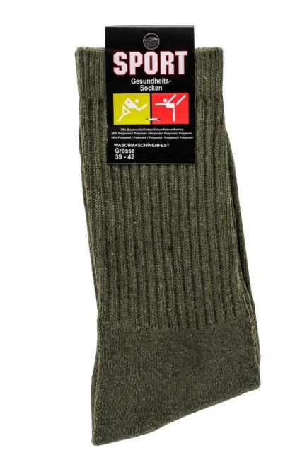 10 Paar TippTexx 24 Sportsocken, Bundeswehrsocken, Jagdsocken, khaki olivgrün