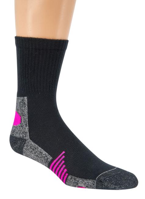 2 Paar TippTexx 24 Bambus Funktions-Sportsocken mit Neon-Highlights