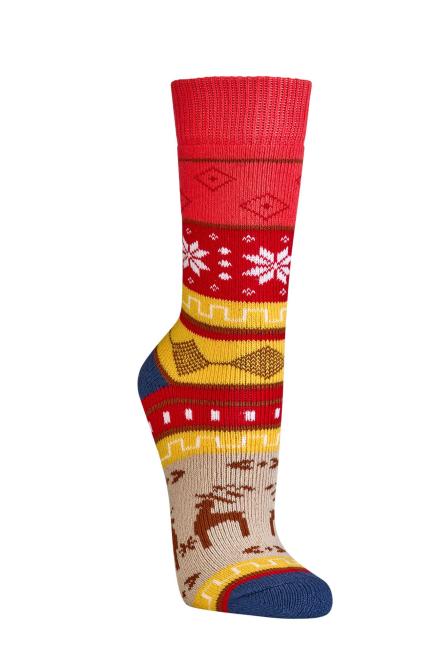2 Paar TippTexx 24 kuschelig-warme Hygge-Socken mit Baumwolle